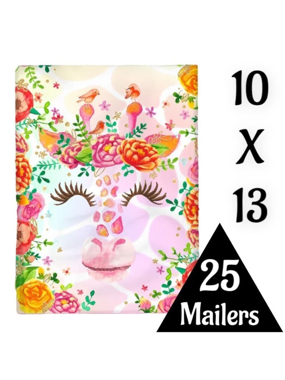 25 10X13 Poly Mailers Cute Floral Giraffe, Shipping Envelopes PRICE IS FIRM - Picture 6 of 8